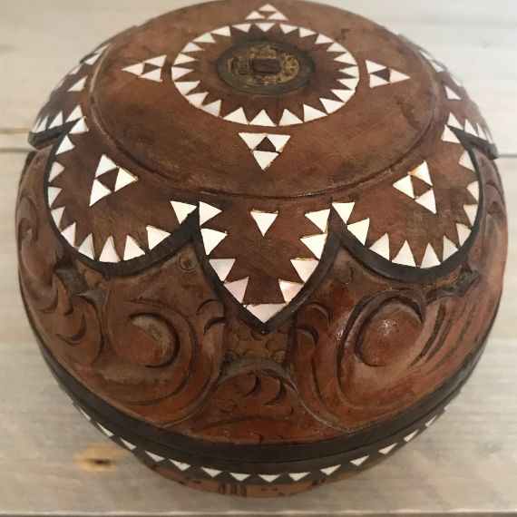 houten bol doosje
