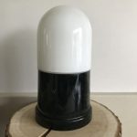 Vintage massive table lamp black white