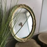 victoriaanse spiegel mintgroen goud