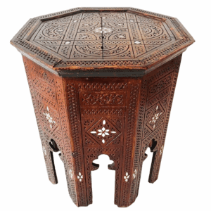 Antieke islamitische bijzettafel met parelmoer 1890's