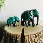 handgeschilderde olifanten hout Sri Lanka