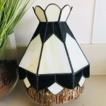 hanglamp tiffany wit zwart art deco glas in lood