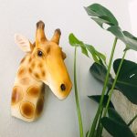 dierenkop giraffe gips wanddecoratie kinderkamer