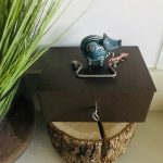 vintage geldkistje bruin