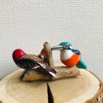 vintage houten vogeltjes geverfd