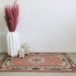 vintage boho tapijtje loper oudroze