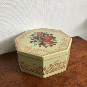 Vintage koektrommel blik bloemen retro - Afbeelding 4