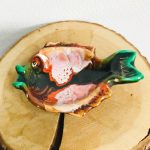vintage keramiek schaaltje vis kleur