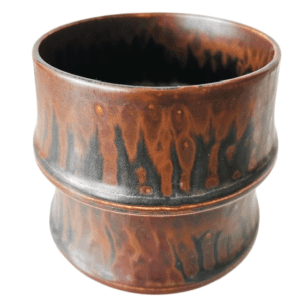 Set stapelbare keramische schaaltjes in aardse tinten 1960's