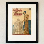 Artdeco ingelijste modeprent jaren 20