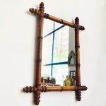 faux bamboo spiegel antiek
