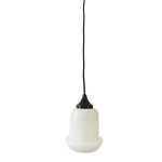 retro hanglamp opaline zwart wit