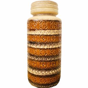 west germany vloervaas klaver beige