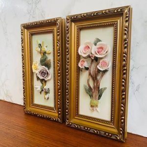 Set vintage schilderijtjes Capodimonte stijl - Afbeelding 2