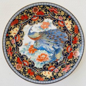 Sierbord pauw porselein