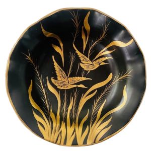 sierbord zwart goud vogels bequet