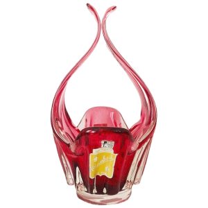 murano glas schaal roze