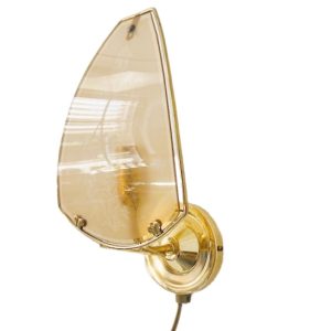 wandlamp goud glas hollywood regency