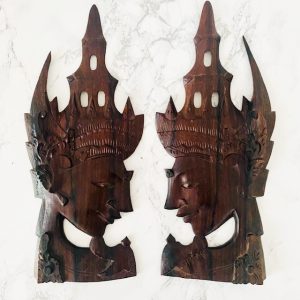 Balinese maskers houtsnijwerk coromandel