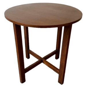 vintage bijzettafel jaren 30 rond