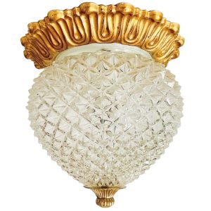 Plafondlamp messing goud Gaetano Sciolari jaren 60