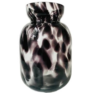 Vaas glas zwarte vlekjes dots