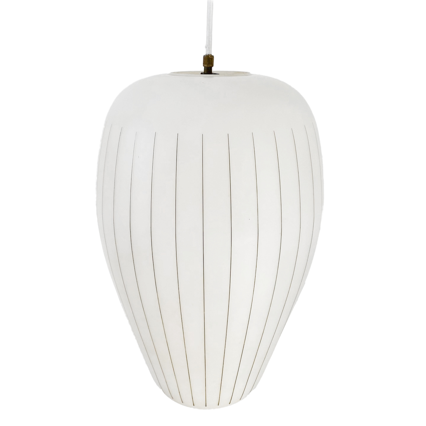 Louis Kalff glazen hanglamp Philips wit melkglas jaren 60