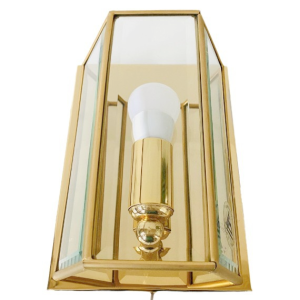 Vintage wandlamp glas goud hollywood regency