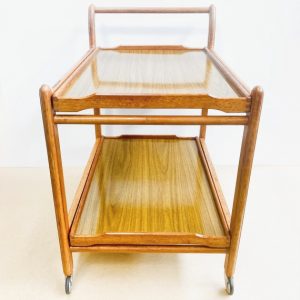 Vintage houten English country barcart Staples & co 1960's