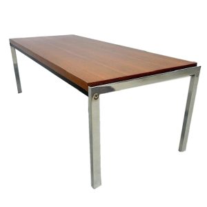 deens design salontafel chroom teak midcentury