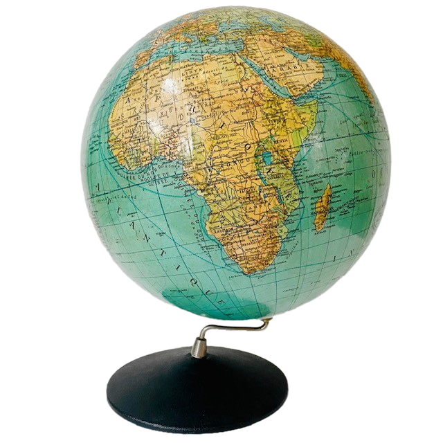 Vintage globe wereldbol jaren 60