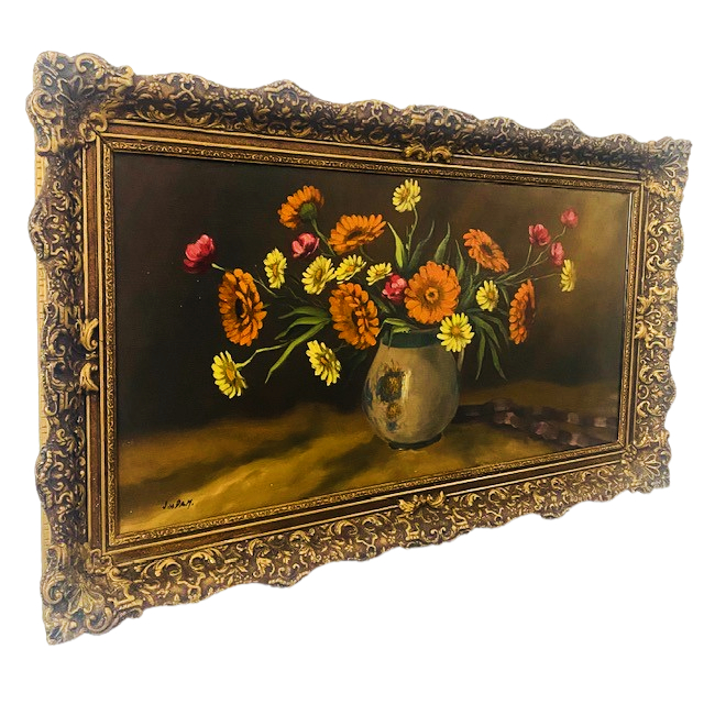 Antiek schilderij bloemstilleven Jan van Dam barok