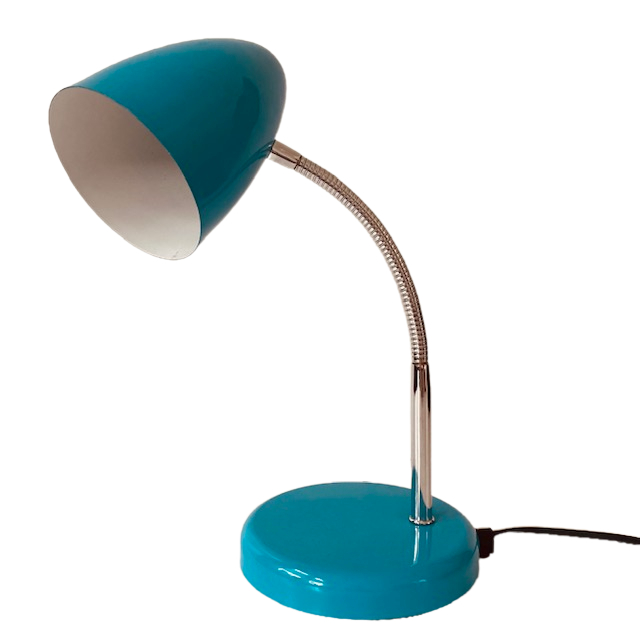 Flexolamp bureaulamp turquoise blauw retro