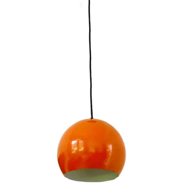 Space age eyeball hanglampje GEPO oranje 1970's