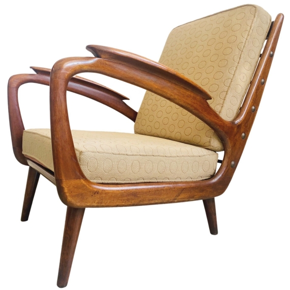 Mid-century De Ster Gelderland fauteuil beige 1960's