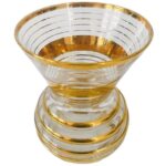 Art Deco Booms glas De rupel vaas verguld goud 1930's