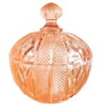 Artdeco rosaline kristallen sieradendoos roze 1930's