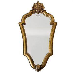 Vintage barok mid-century gouden kuifspiegel bladgoud 1950's