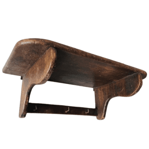 Antieke Franse landelijke kapstok sober shabby chic massief hout 1920's