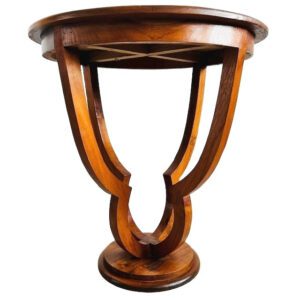 Antieke art deco modernist bijzettafel salontafel notenhout 1930's