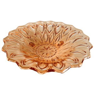 Art deco fruitschaal rosaline roze glas 1930's