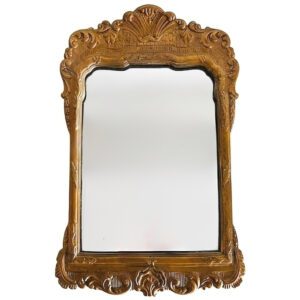 Antieke Art Nouveau gouden spiegel hout barok L.F. Reeker 1920's